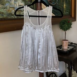 Silver Tank Top Blouse